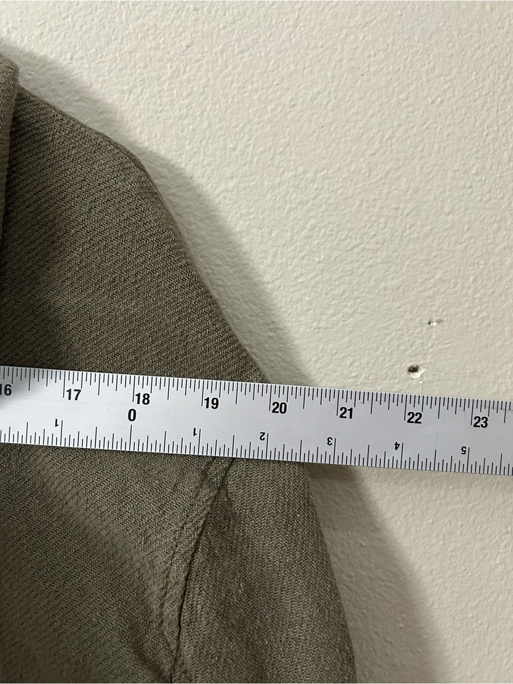 Zara Hooded Full Zip Olive Green Jacket Mens XL Cropped Long Sleeve Pockets - Picture 11 of 12